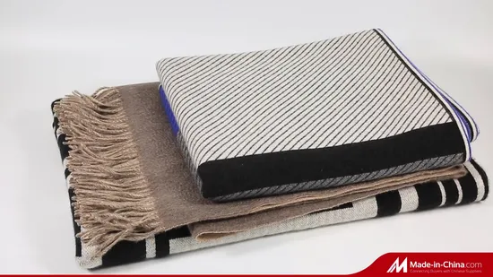 Warme Decke aus 100 % Kaschmir, modisches Jacquard-Design für Damen